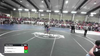 37 lbs Consolation - Emily Palomino, NM Beast vs Bronson Holiday, Stout Wrestling Academy