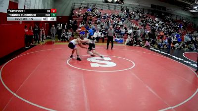 172 lbs 5th Place Match - Tanner Flickinger, River Valley Hs vs Levi Foust, Ligonier Valley Hs