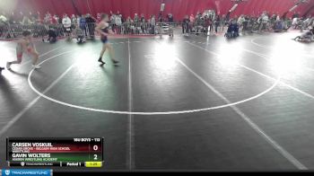 113 lbs Champ. Round 2 - Gavin Wolters, Askren Wrestling Academy vs Carsen Voskuil, Cedar Grove - Belgium High School Wrestling