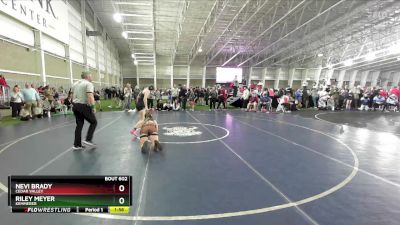 100 lbs Quarterfinal - Riley Meyer, Kemmerer vs Nevi Brady, Cedar Valley