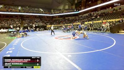 165 Class 1 lbs Cons. Round 1 - Daniel Rodriguez-Martinez, Gateway Science Academy Charter vs Grant Rodriguez, Cole Camp