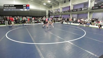 120 lbs Cons. Sub-quarters - Chloe Adamson, Sebolt Women Wrestling Academy vs Abigail Hayes, MO West Championship Wrestling Club
