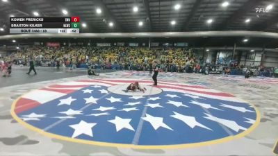 55 lbs Quarterfinal - Kowen Frericks, Sniper Wrestling Academy vs Braxton Kilker, No Limit Wrestling Club