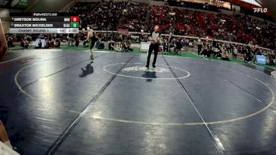 5A 120 lbs Champ. Round 1 - Braxton Mickelsen, Blackfoot vs Greyson Molina, Minico