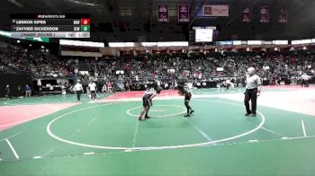 130 lbs Champ. Round 1 - Zayvier Dickerson, SLW1 vs Lennon Sipes, BKW1