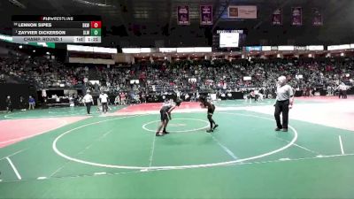 130 lbs Champ. Round 1 - Zayvier Dickerson, SLW1 vs Lennon Sipes, BKW1