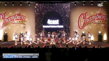 Maryland Twisters Virginia - 4cast [2025 L4.2 Senior Day 2] 2025 Champion Cheer and Dance Grand Nationals