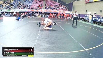 133 lbs Quarters & 1st Wb (16 Team) - Shaun Muse, Central Oklahoma vs Ryan Ripplinger, McKendree