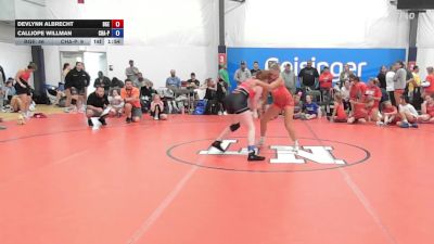56 lbs Rr Rnd 3 - Devlynn Albrecht, Badger Girls Elite - W vs Calliope Willman, Charlies Angels- W