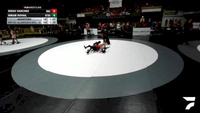 Quarters - Diego Sanchez, Madera Wrestling Club vs Hiram Suhail, Wan-Tu-Wazuri Oakland Youth Wrestling Club