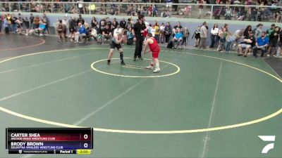 120 lbs Round 2 - Brody Brown, Soldotna Whalers Wrestling Club vs Carter Shea, Anchor Kings Wrestling Club