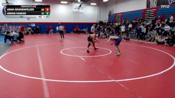 125 lbs Finals (2 Team) - Aidan Gruenenfelder, Loras vs Adrian Samano, Averett