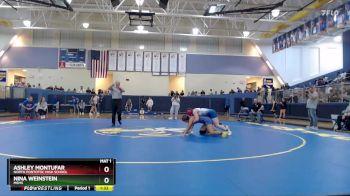 152 lbs 1st Place Match - Ashley Montufar, North Pontotoc High School vs Nina Weinstein, MSMS
