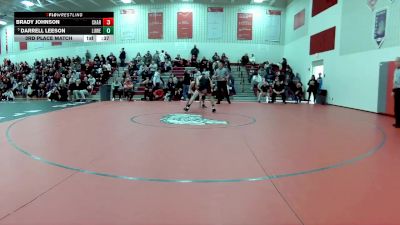 132 lbs 3rd Place Match - Darrell Leeson, Lutheran West vs Brady Johnson, Chardon