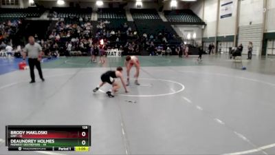 126 lbs Round 3 (8 Team) - Brody Makloski, GRIT vs Deaundrey Holmes, Midwest Destroyers