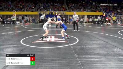 80 lbs Consi Of 32 #2 - Ganon Roberts, Cambridge Springs vs Brody Blanchetti, Forest Hills