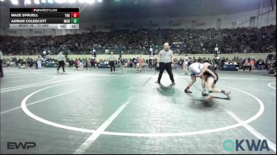 73 lbs Consi Of 16 #2 - Maze Spruell, Tiger Trained Wrestling vs Adrian Colescott, Madill Takedown