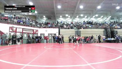 157 lbs Champ. Round 2 - Mason Litke, Griffith vs Keegan Desforges, Rensselaer Central