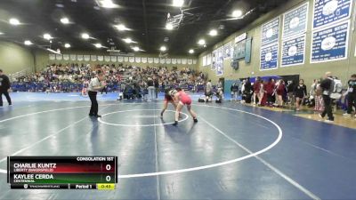 115 lbs Consolation 1st - Charlie Kuntz, Liberty (Bakersfield) vs Kaylee Cerda, Centennial