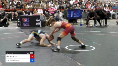 61 kg Rnd Of 16 - Marcus Blaze, Perrysburg Wrestling Club vs Kyle Burwick, Bison Wrestling Club