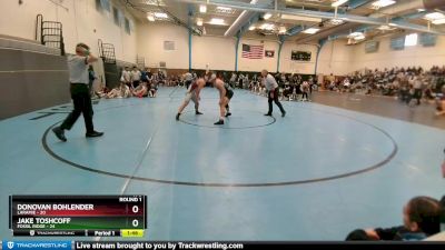 170 lbs Round 1 (10 Team) - Donovan Bohlender, Laramie vs Jake Toshcoff, Fossil Ridge