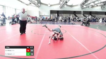 77 lbs Rr Rnd 11 - Reid Miles, Roundtree Wrestling Academy Blue vs Callen Nessl, Level Up