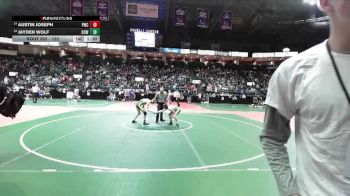 120 lbs Champ. Round 2 - Jayden Wolf, OCW1 vs Austin Joseph, PWCA