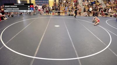 132 lbs Cons. Round 3 - Grady Iverson, ND vs Landen Bogard, WI