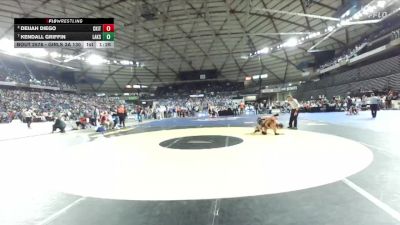 Girls 3A 130 lbs Quarterfinal - Kendall Griffin, Lakes (Girls) vs Deijah Diego, Central Kitsap (Girls)