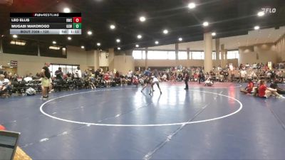 120 lbs Quarterfinal - Mugabi Makorogo, Gulf Coast Wrestling vs Leo Ellis, Rabbit Wrestling Club