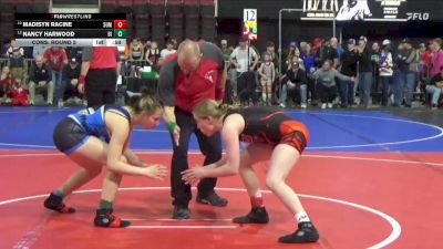 123 lbs Cons. Round 5 - Nancy Harwood, Browning Indians vs Madisyn Racine, Minot Majettes