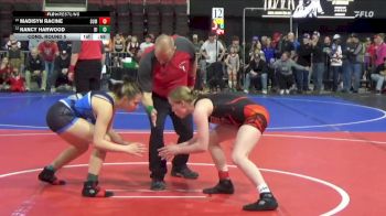 123 lbs Cons. Round 5 - Nancy Harwood, Browning Indians vs Madisyn Racine, Minot Majettes