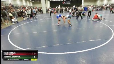 144 lbs Quarterfinal - Kash Brown, North Dakota vs Gabriel Dorman, Bad Karma Wrestling Club