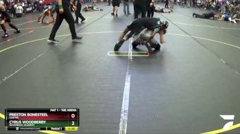 85 lbs Cons. Round 3 - Cyrus Woodberry, Silverback Academy vs Preston Bonesteel, Clio WC