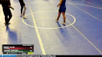 152 lbs Champ. Round 2 - Dominic Sanchez, Clovis West High School Wrestling vs Brody Allen, California