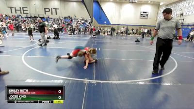 102 lbs 3rd Place Match - Kinley Roth, Salt Flats Wrestling Club vs Jocee King, Top Of Utah