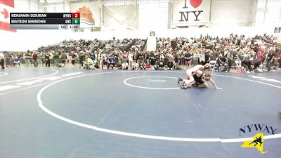 126 lbs Champ. Round 2 - Benjamin Dziuban, Mustang Youth Wrestling Club vs Mayson Simmons, Grindhouse Wrestling Club