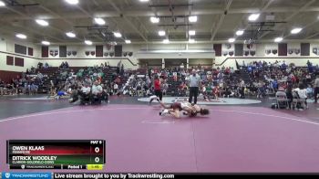 106 lbs Cons. Round 1 - Ditrick Woodley, Clarion-Goldfield-Dows vs Owen Klaas, Fennimore