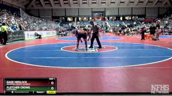 1A-215 lbs Champ. Round 1 - Fletcher Crowe, Chattooga vs Gage Medlock, McIntosh County Academy