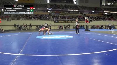 125 lbs Champ. Round 1 - Dayson Torgerson, Colorado Mesa vs Colt Brown, Montevallo