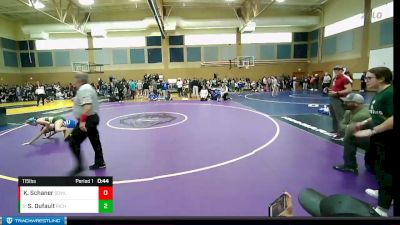 115lbs Cons. Round 5 - Savannah Dufault, Richland (Girls) vs Kaydence Schaner, Sedro-Woolley (Girls)