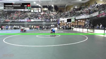 100 lbs Champ. Round 1 - Alayanna Barrager, Cherryvale HS vs Mia Pulley, Lyons HS