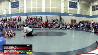 68 lbs Round 3 (4 Team) - Josh Musselman, Dragon Wrestling Club vs Jacob Morrow, Franklin Central Wrestling Club