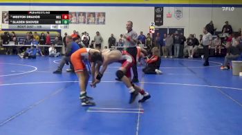 106 lbs Quarterfinal - Weston Drahos, Williamsburg vs Sladen Shover, West Delaware, Manchester