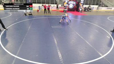 16U Boys - 113 lbs Quarters - Hendrix Schwab, Immortal Athletics WC vs Greysen Packer, Team Idaho Wrestling Club