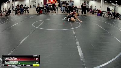 130 lbs Round 1 (4 Team) - Liam Palena, Mat Warriors Black vs Elijah Friend, Junior Terps Xpress