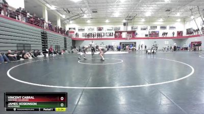 157 lbs Cons. Round 5 - Vincent Cabral, Western Colorado vs James Hoskinson, McKendree