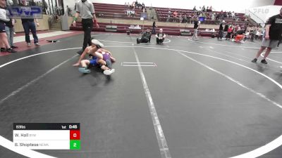 83 lbs Rr Rnd 4 - Wyatt Hall, Bristow Youth Wrestling vs Brody Shoptese, Newkirk Takedown Club