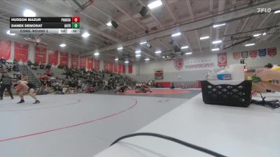 150 lbs Cons. Round 2 - Hudson Mazur, Pagosa Springs vs Danek DeMorat, Hayden