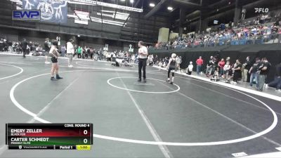 76 lbs Cons. Round 4 - Emery Zeller, Black Fox vs Carter Schmedt, Prodigy Elite